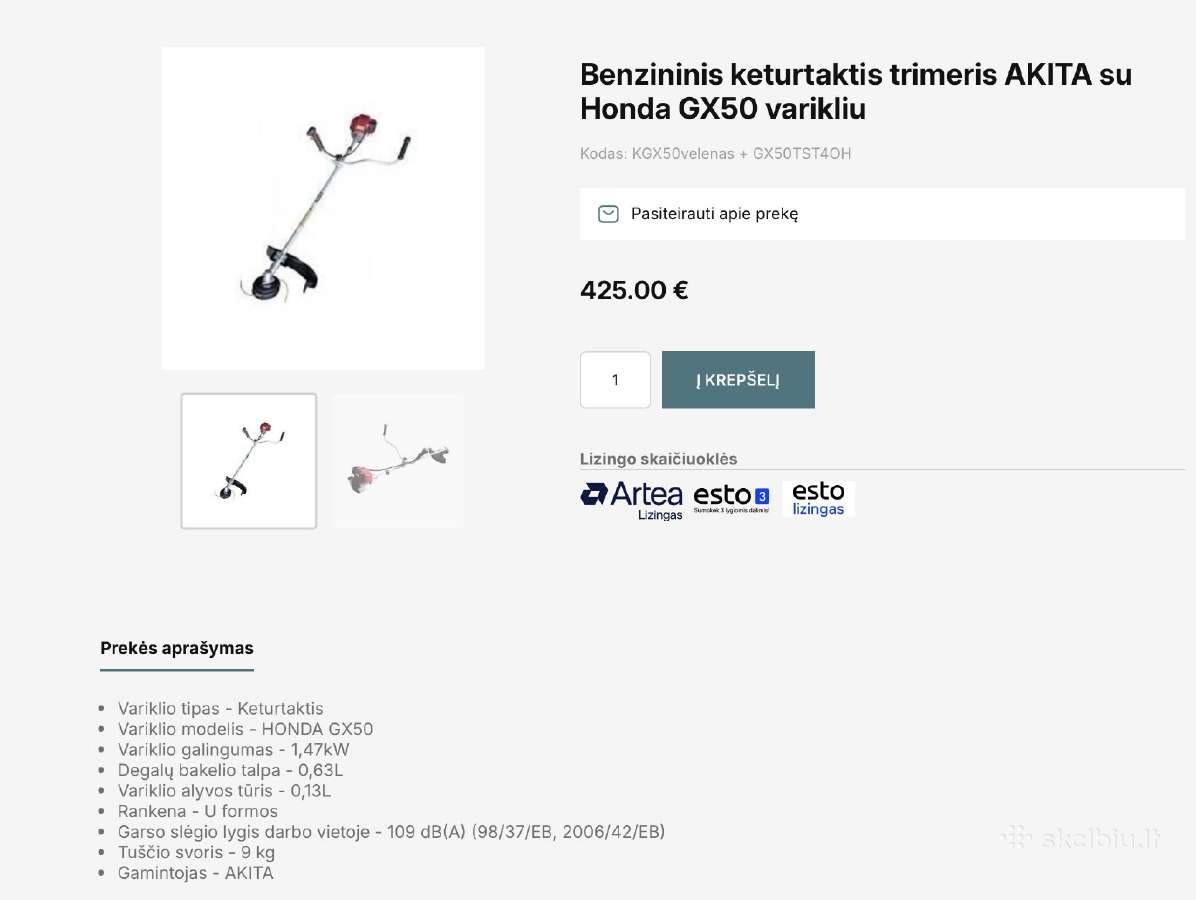 Trimeris benzininis Akita - nuotraukos Nr. 5
