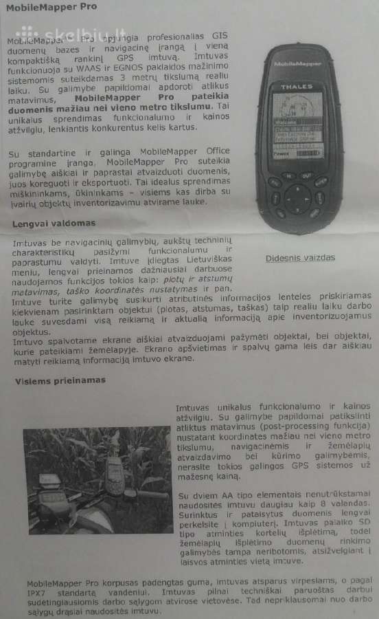 GPS imtuvas Mobile Mapper pro - nuotraukos Nr. 13