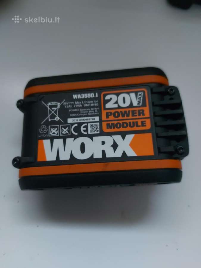 Worx 20v baterija - nuotraukos Nr. 2