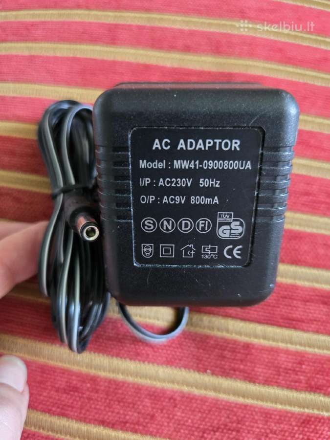 Įkroviklis Mw41-0900800ua 230v 50hz 9v 800ma
