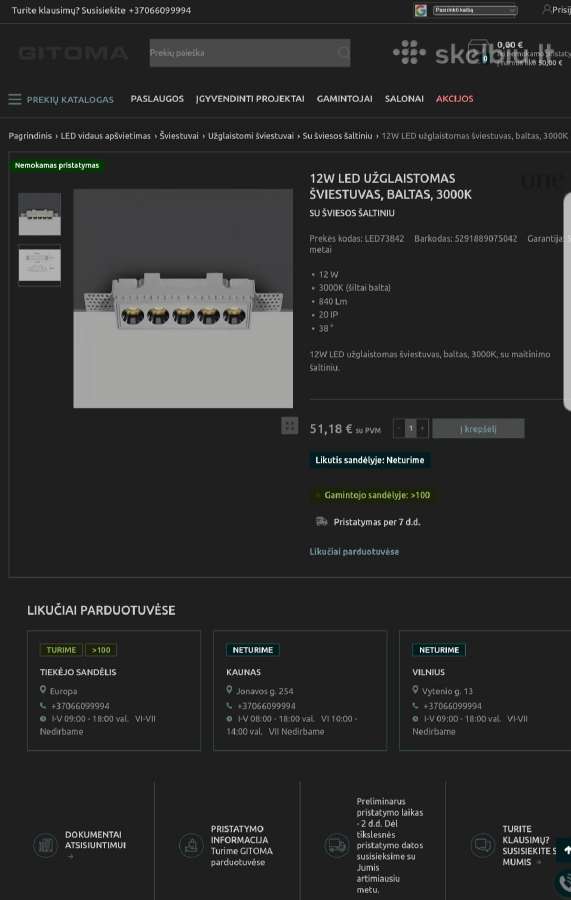 Nauji berėmiai priglaistomi LED šviestuvai - nuotraukos Nr. 3