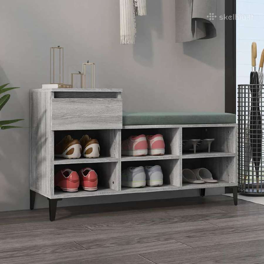 Vidaxl Spintelė batams, baltos spalvos, 102x36x60c - nuotraukos Nr. 2