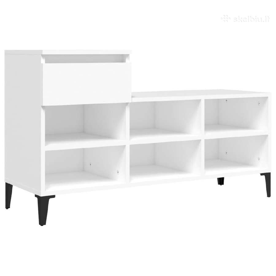 Vidaxl Spintelė batams, baltos spalvos, 102x36x60c - nuotraukos Nr. 7
