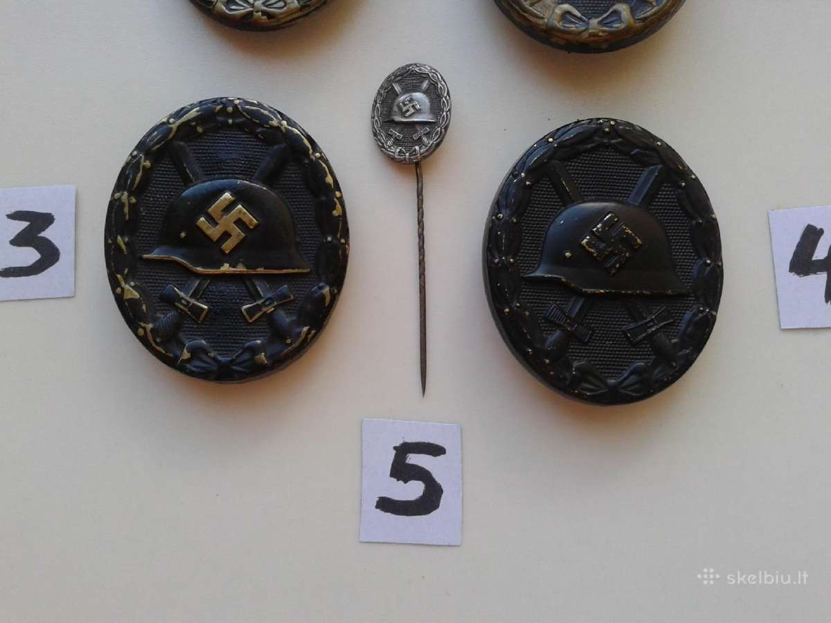 3 Reicho Vokiški Sužeidimo ženklai 1939m. - nuotraukos Nr. 5