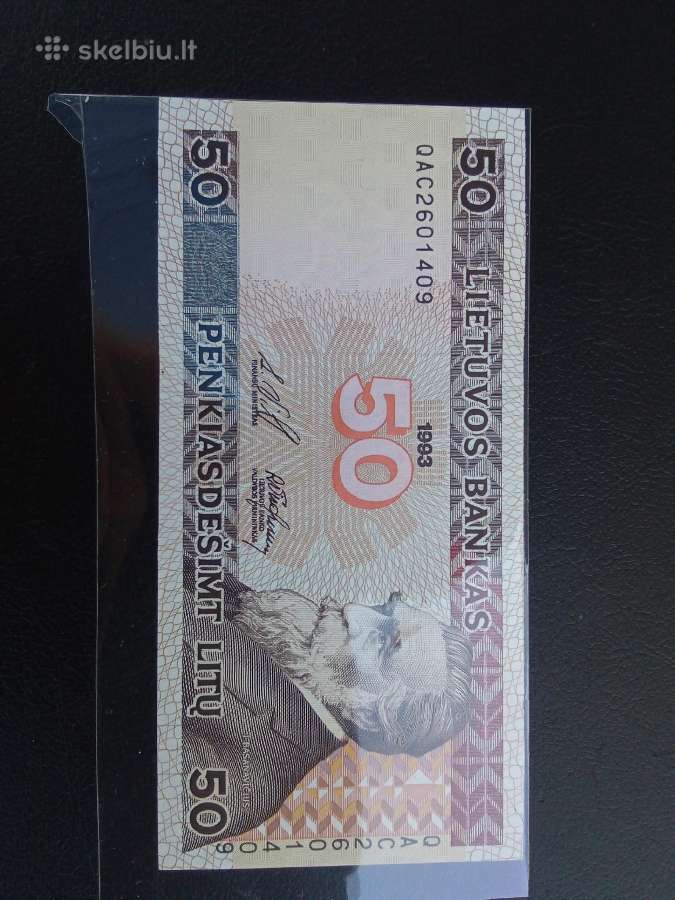 1993 50 litų unc - nuotraukos Nr. 2
