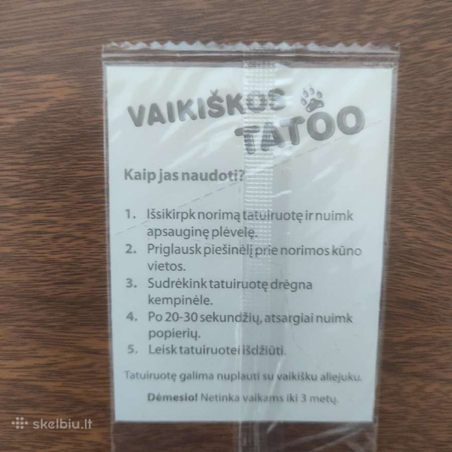 Vaikiškos tatuiruotės - nuotraukos Nr. 2
