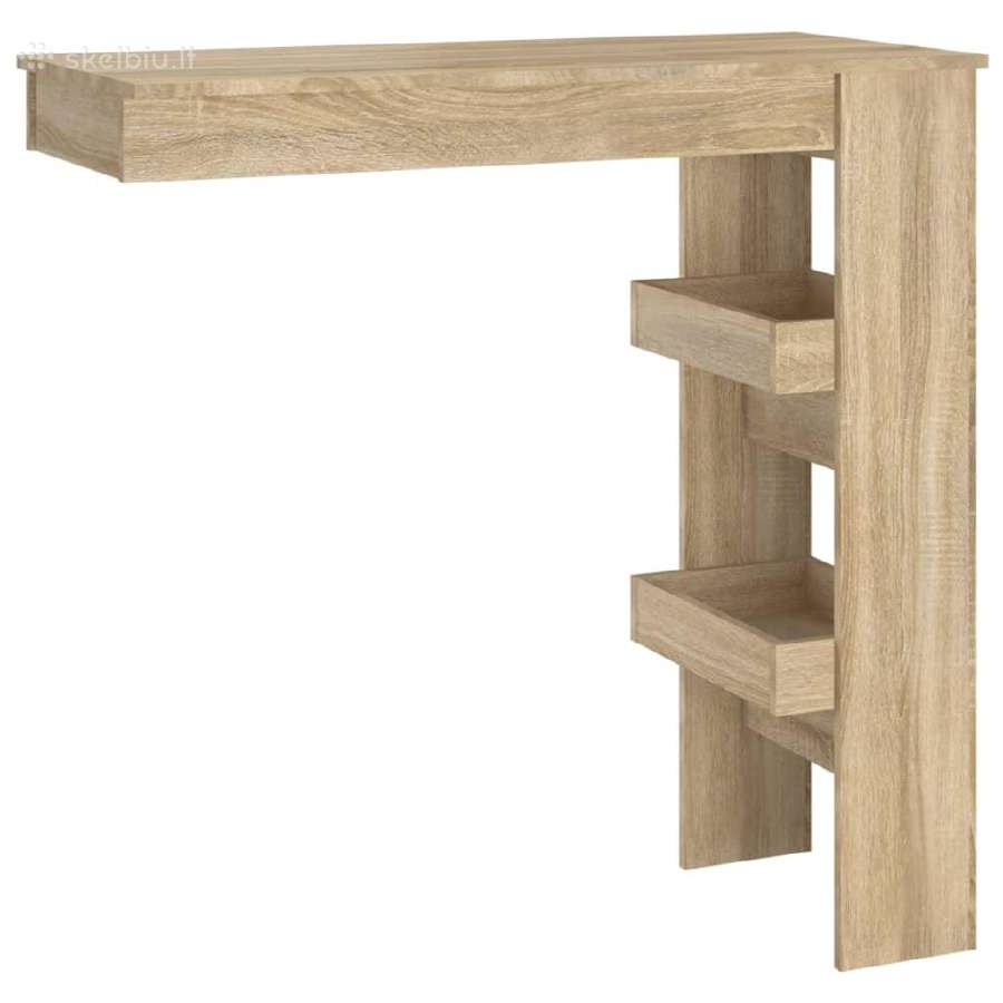Vidaxl Sieninis baro staliukas, pilkas, 102x45x103 - nuotraukos Nr. 3