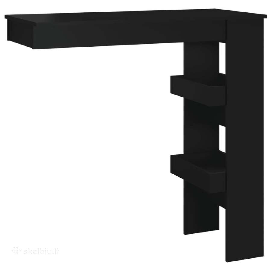 Vidaxl Sieninis baro staliukas, pilkas, 102x45x103 - nuotraukos Nr. 4