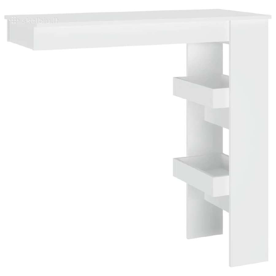 Vidaxl Sieninis baro staliukas, pilkas, 102x45x103 - nuotraukos Nr. 5