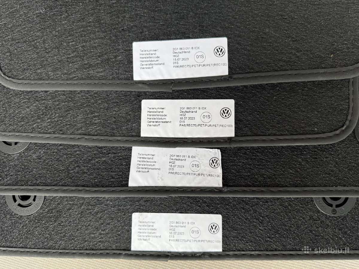 Originalių VW Taigo kilimėlių komplektas 2g1863011 - nuotraukos Nr. 2