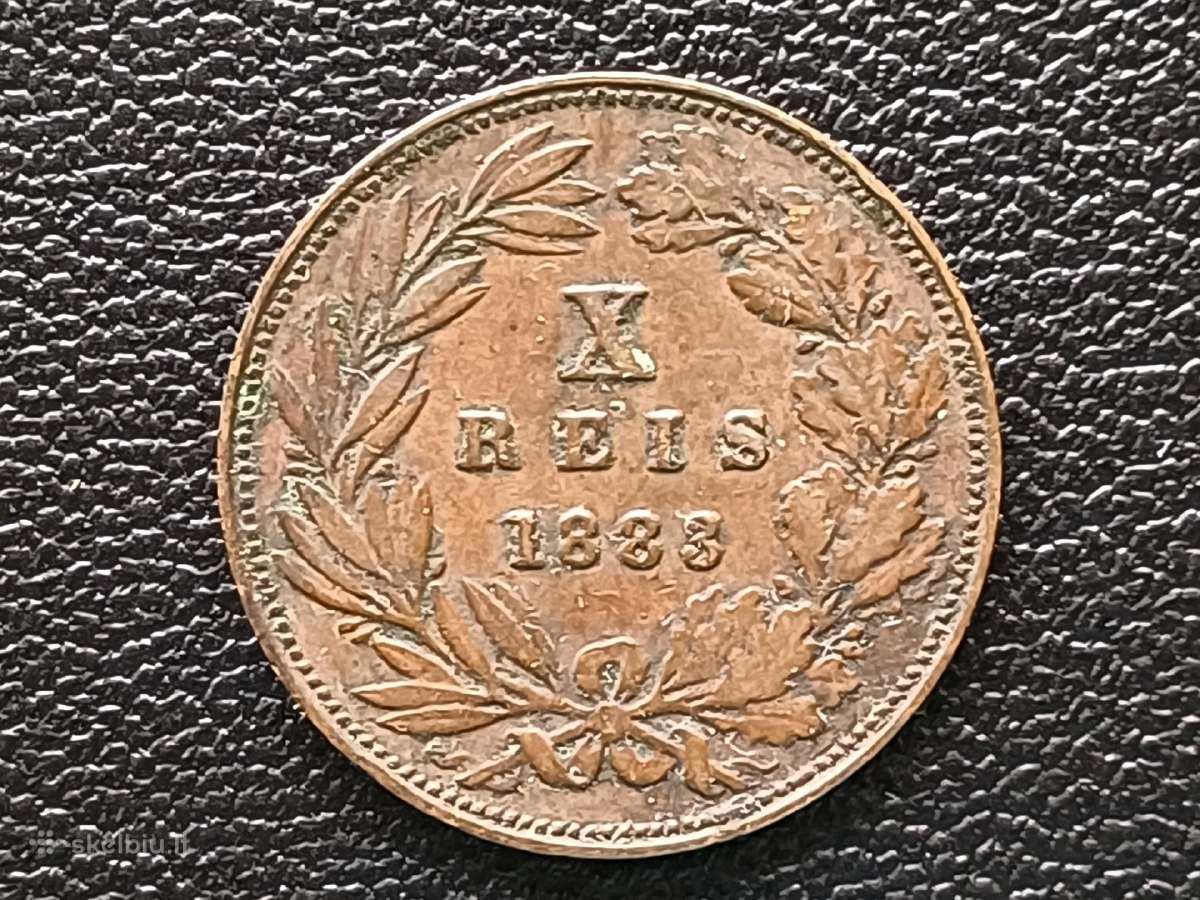 (14) 10 realų 1883m. Portugalija