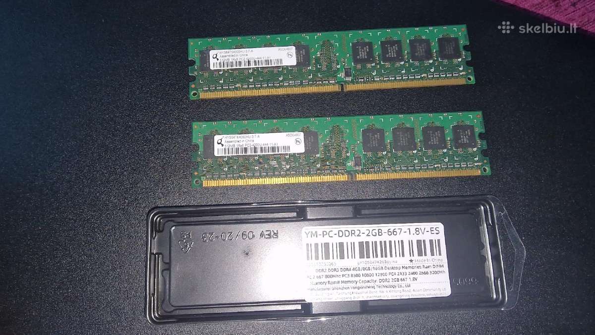 Naujas Ddr2 2gb 667-1,8v - nuotraukos Nr. 2