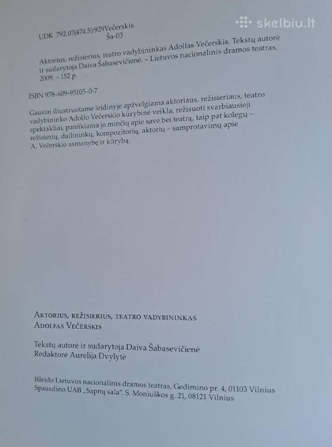 Knyga „Aktorius, režisierius, teatro vadybininkas - nuotraukos Nr. 3