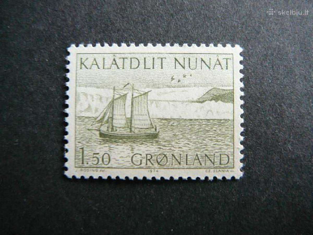 Laivai Burlaiviai Grenlandija 1974 svarus grn99
