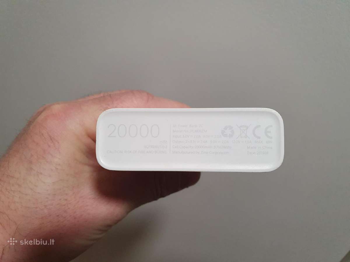Xiaomi išorinė baterija (Powerbank) 20000 mah - nuotraukos Nr. 8