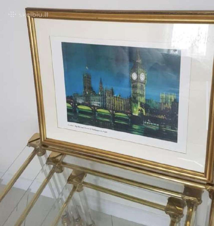 Stilingas paveikslas London auksiniu rėmu - nuotraukos Nr. 3