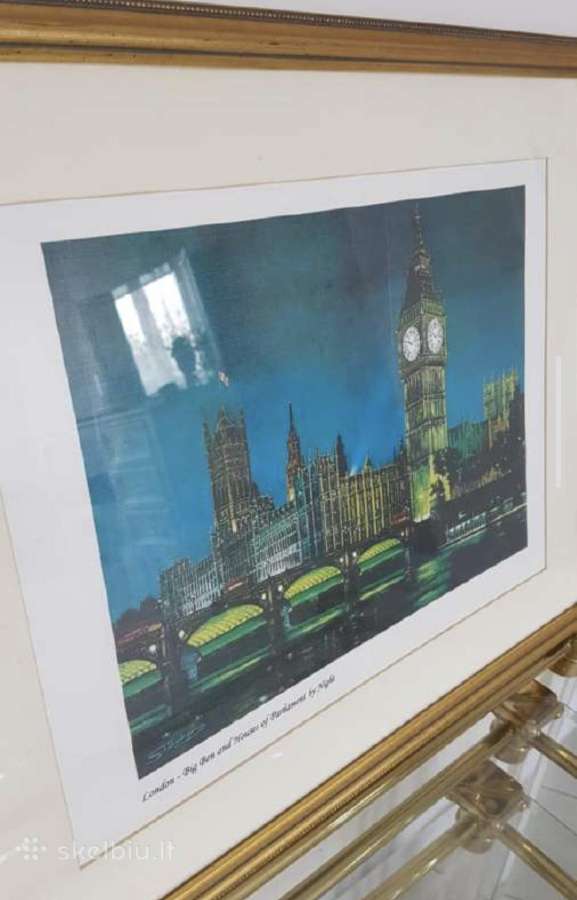 Stilingas paveikslas London auksiniu rėmu - nuotraukos Nr. 4