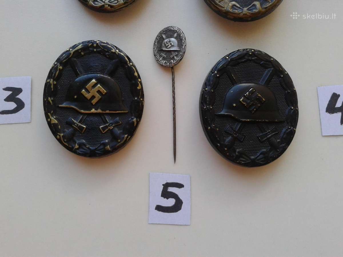 Vokiški 3 Reicho Sužeidimo ženklai - nuotraukos Nr. 3