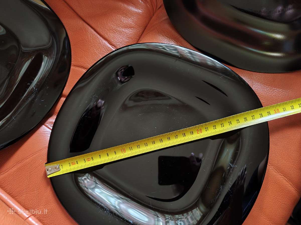 27 cm skersmens juodos 4 vnt lėkštės antram patiek - nuotraukos Nr. 5