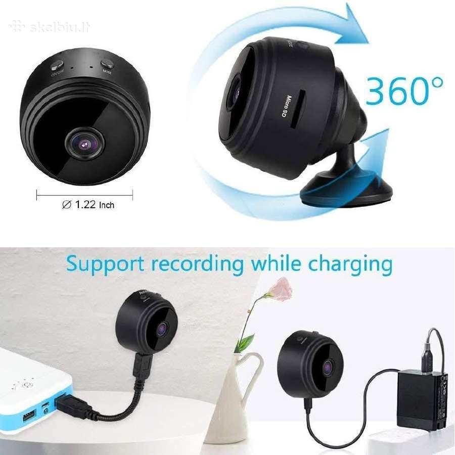 Slapta mini kamera, sd iki128gb - nuotraukos Nr. 8
