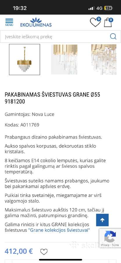 Modernios Klasikos šviestuvai - nuotraukos Nr. 8