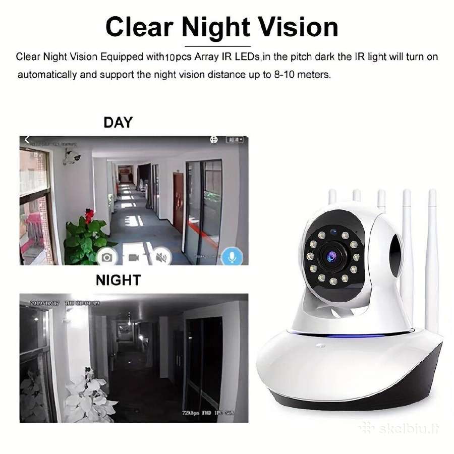 Belaidė Vidaus Apsaugos Ip Kamera 360 - nuotraukos Nr. 3