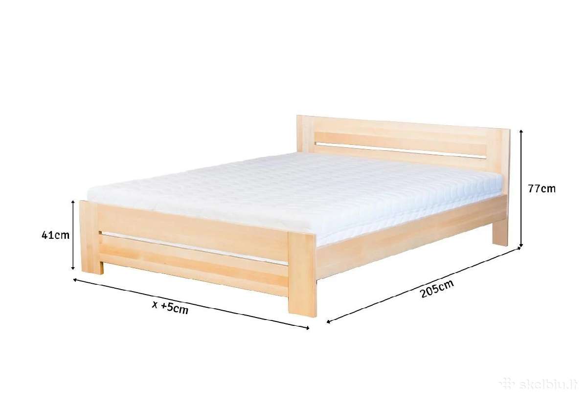 Medinė lova masyvas bukas 160x200 Vilnius 375€ - nuotraukos Nr. 8
