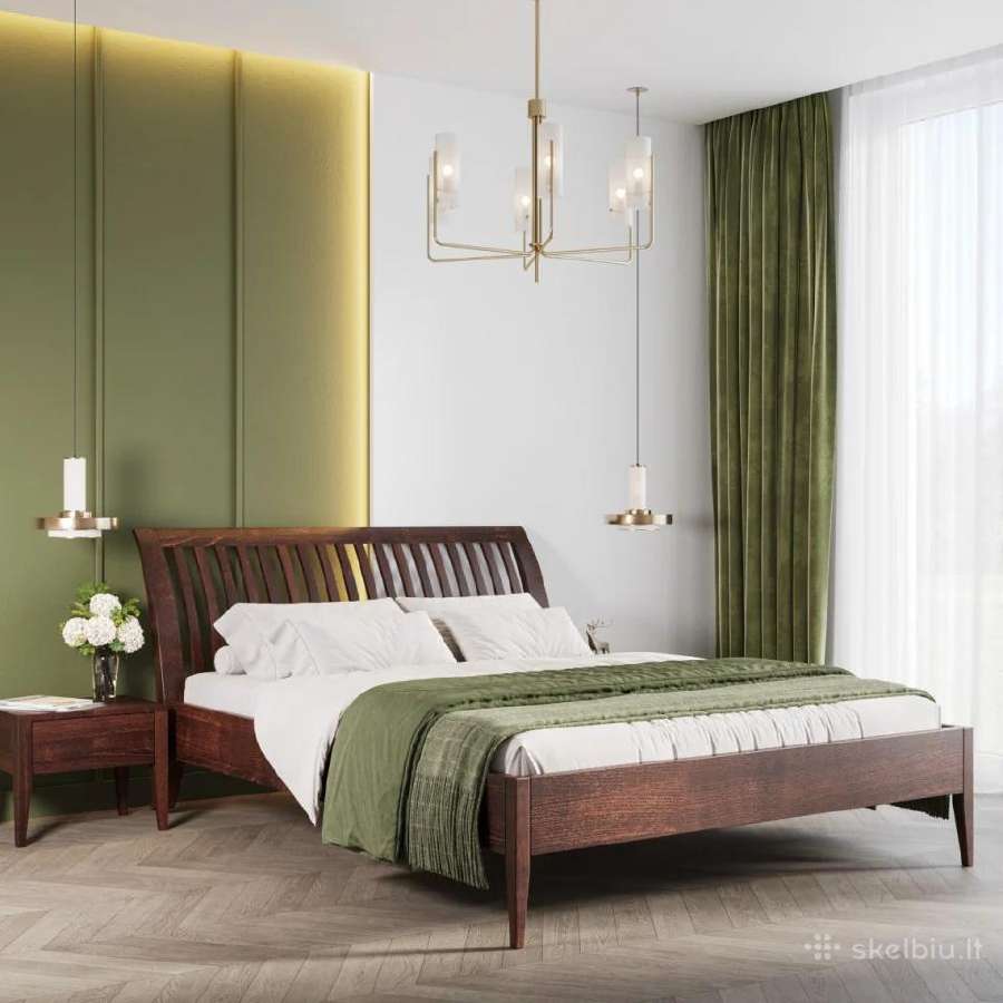 Medinė lova masyvas bukas 160x200 Vilnius 375€ - nuotraukos Nr. 9