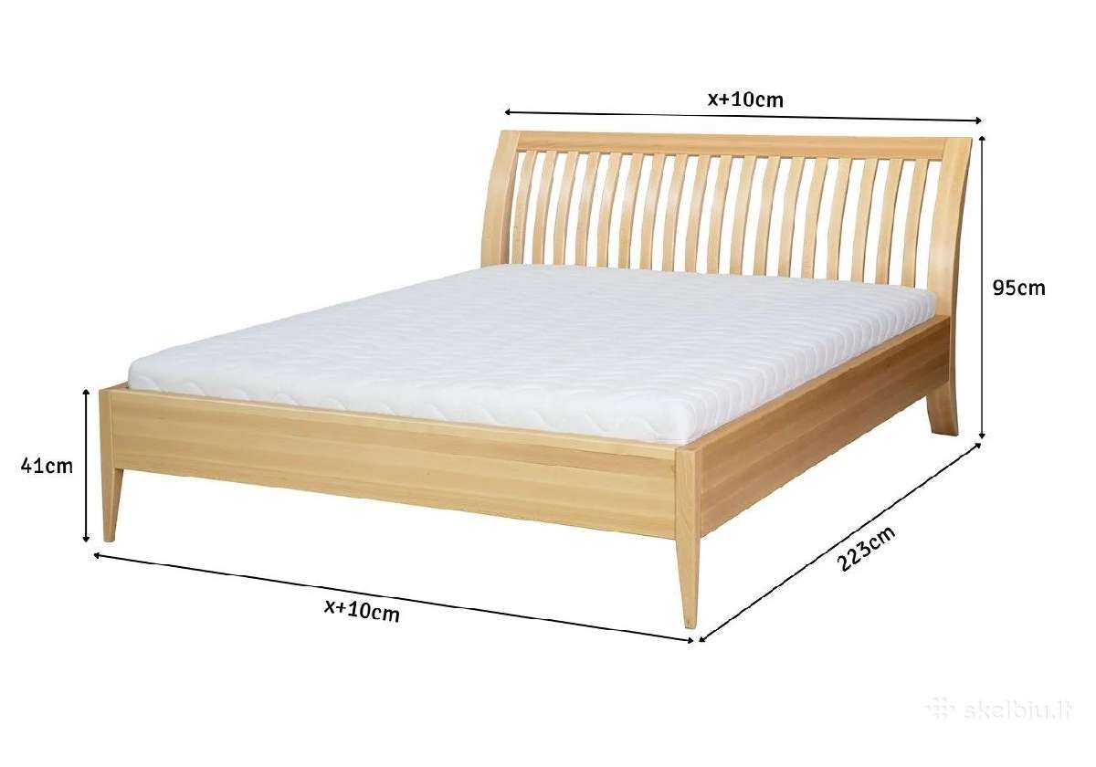 Medinė lova masyvas bukas 160x200 Vilnius 375€ - nuotraukos Nr. 10