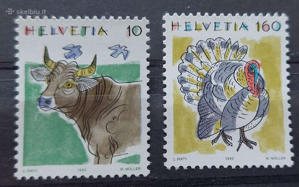 Šveicarija 1992 naminiai gyvūnai, švarus, Michel N