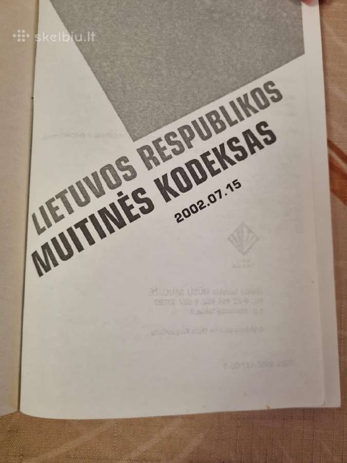 Lietuvos Respublikos Muitinės Kodeksas - nuotraukos Nr. 2