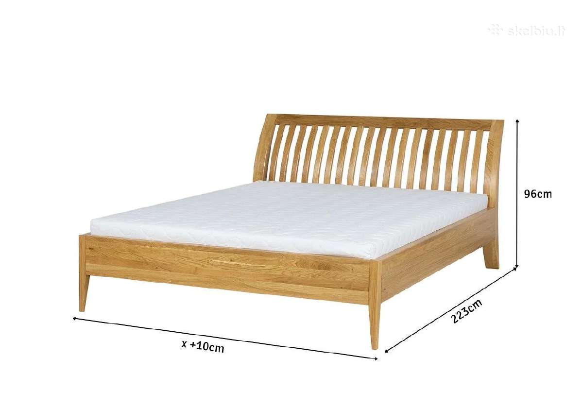 Ąžuolinė lova masyvas 160x200 Vilnius 1218€ - nuotraukos Nr. 6