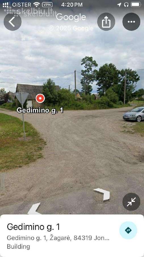 Sklypas Žagarės centre, su namu