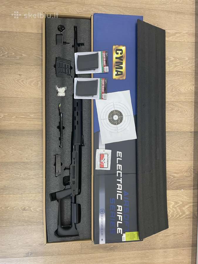 Naujas, pilnai metalinis, elektrinis Svd airsoft