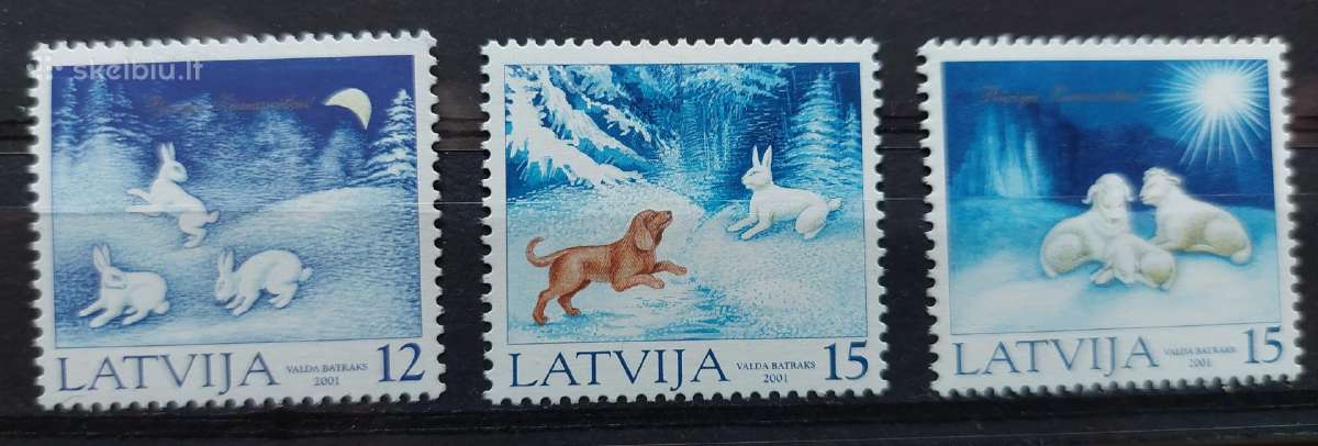 Latvija 2001 kalėdine švarus Michel Nr.559-561