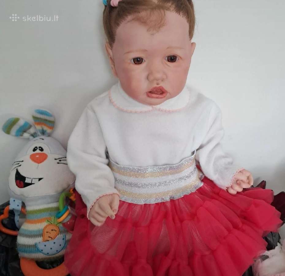 Didelė reborn tikroviška lėlė su visu kraičiu - nuotraukos Nr. 3