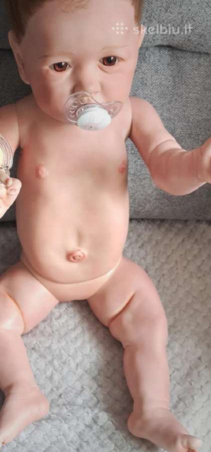 Didelė reborn tikroviška lėlė su visu kraičiu - nuotraukos Nr. 2