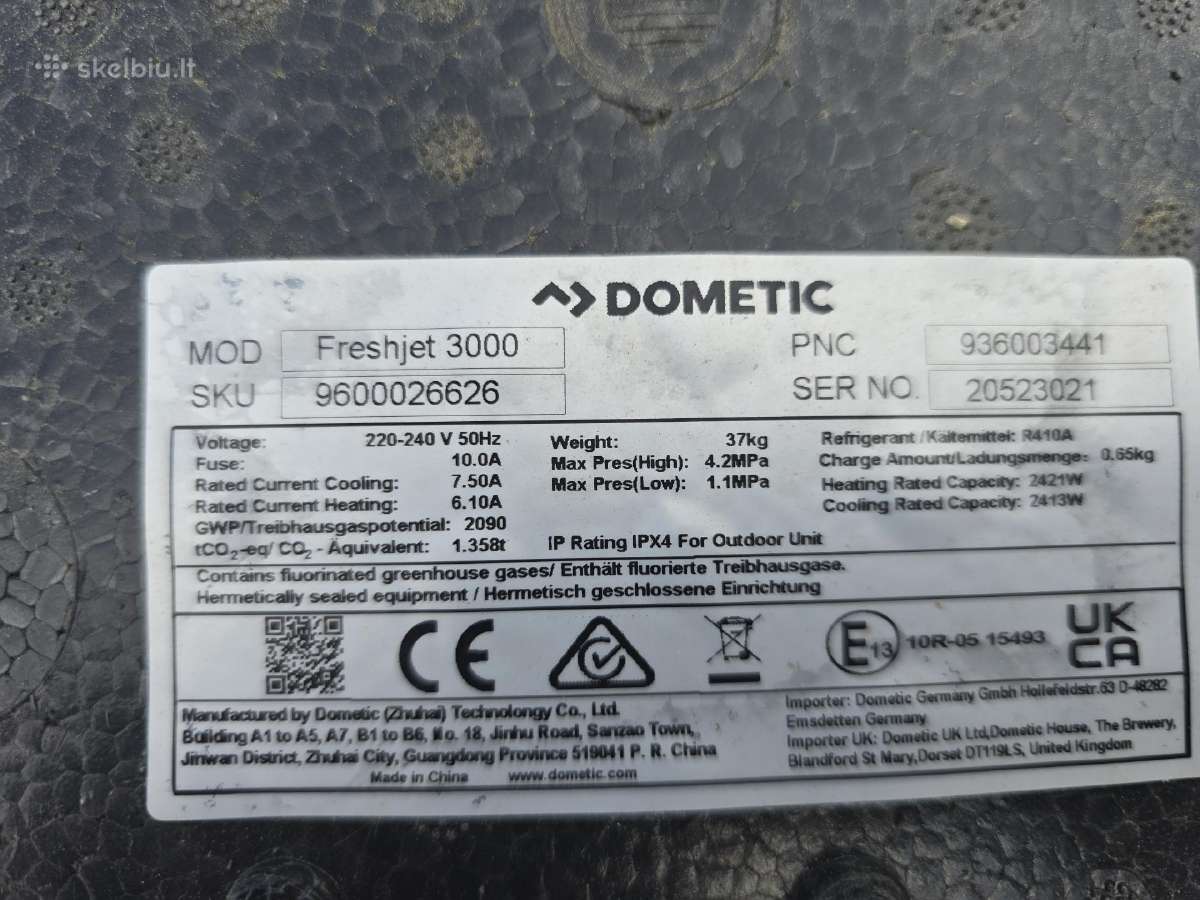 Kondicionierius Dometic Freshjet 3000 Inverterinis - nuotraukos Nr. 2