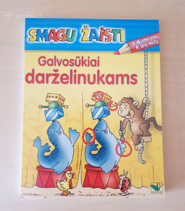 Galvosūkiai darželinukams. Linksmos užduotys