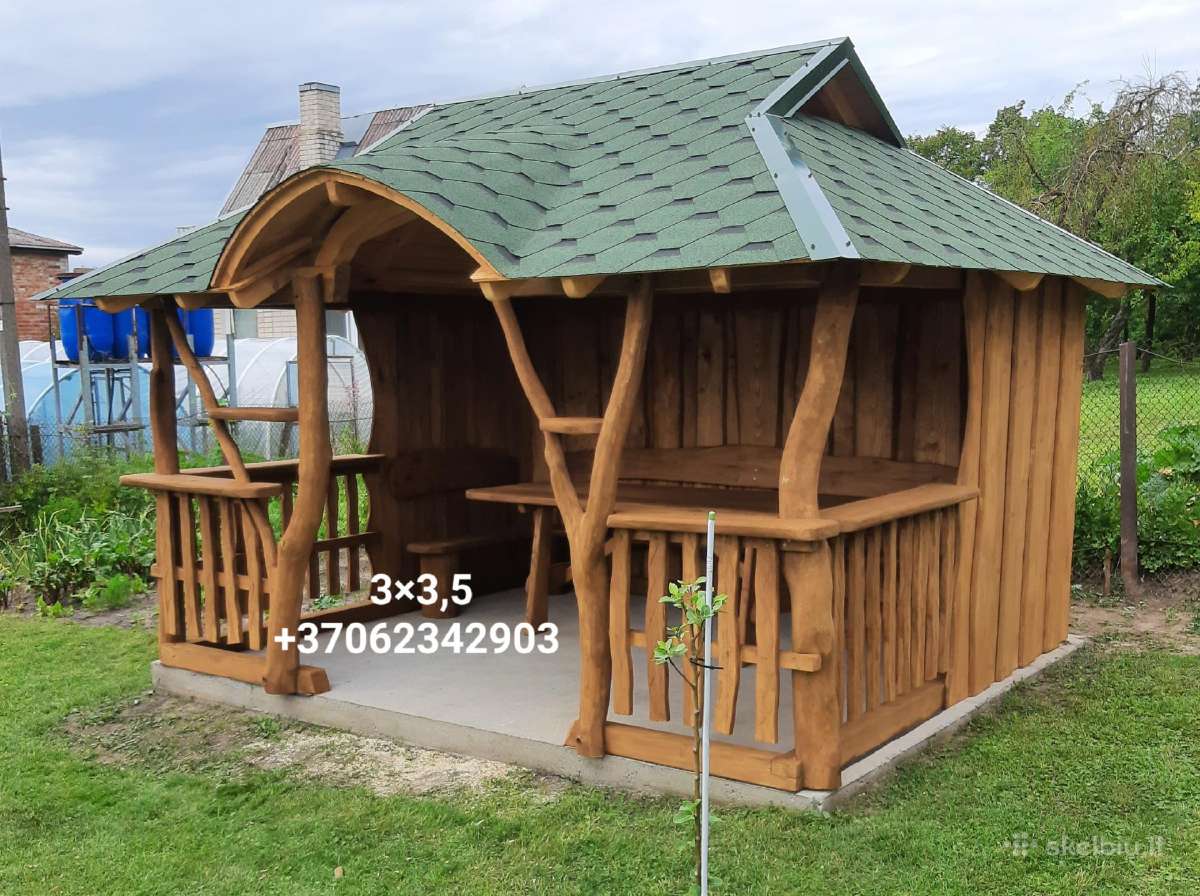 Lauko pavėsinė, šulinio apdaila - nuotraukos Nr. 14