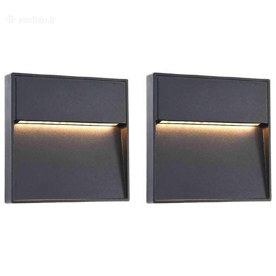 Vidaxl Sieniniai LED lauko šviestuvai, 2vnt., - nuotraukos Nr. 4