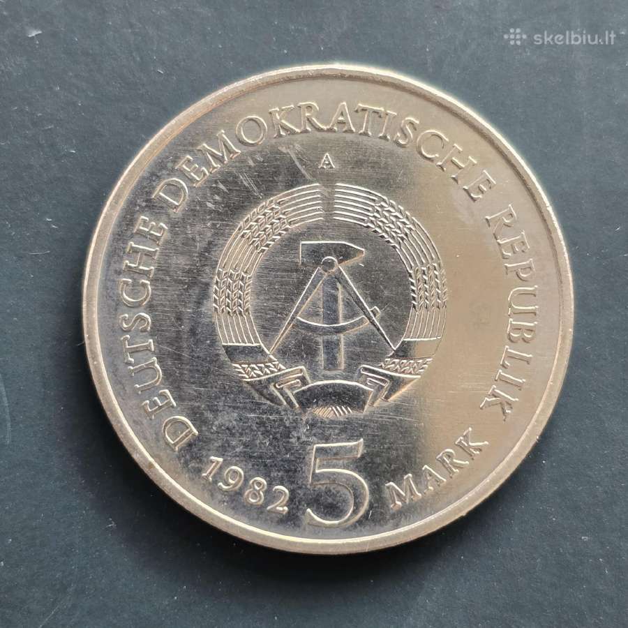Vokietija VDR 1982 5 mark Vartburgo pilis Unc - nuotraukos Nr. 2