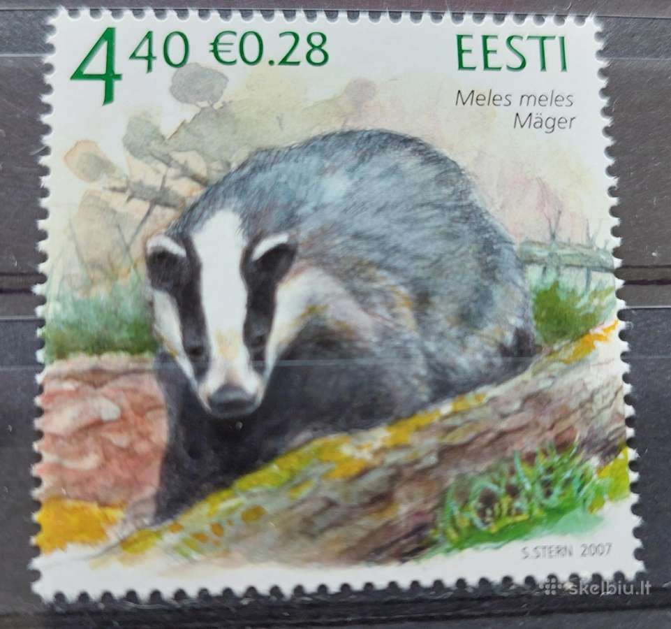Estija 2007 barsukas, švarus, Michel Nr.579