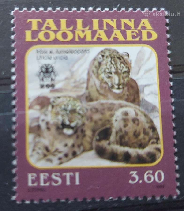Estija 1999 leopardai, švarus, Michel Nr.340