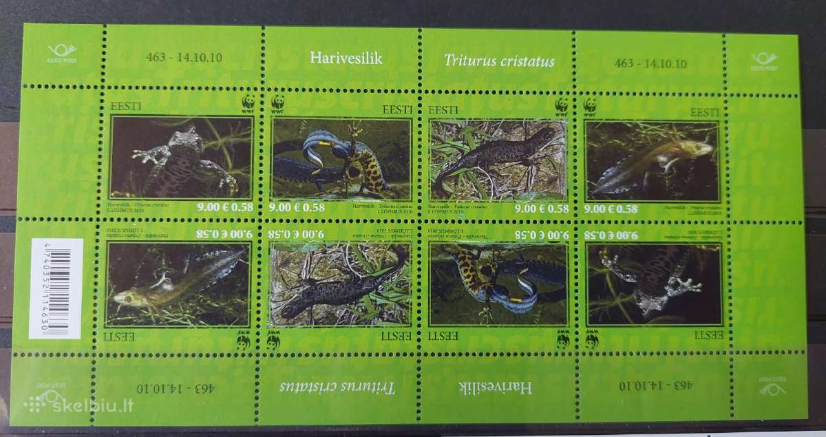 Estija 2010 Wwf , švarus, Michel Nr.674-677 lapeli