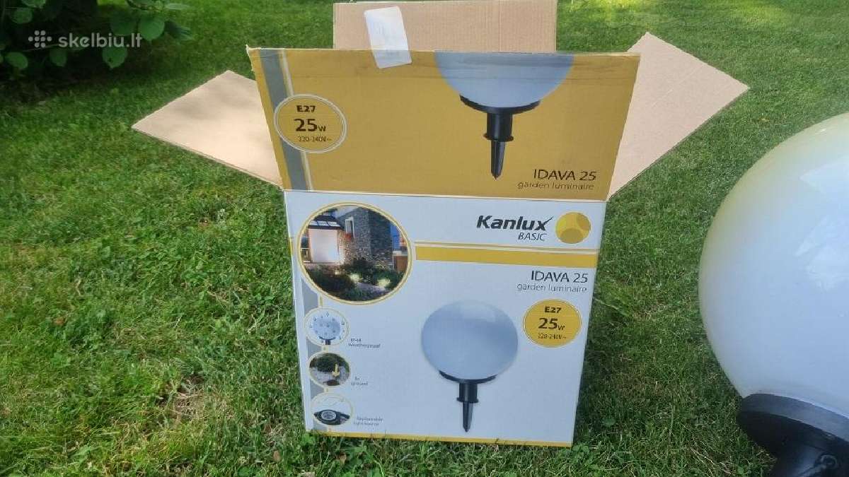 Du lauko šviestuvai - balti burbulai. Kanlux Idava - nuotraukos Nr. 5