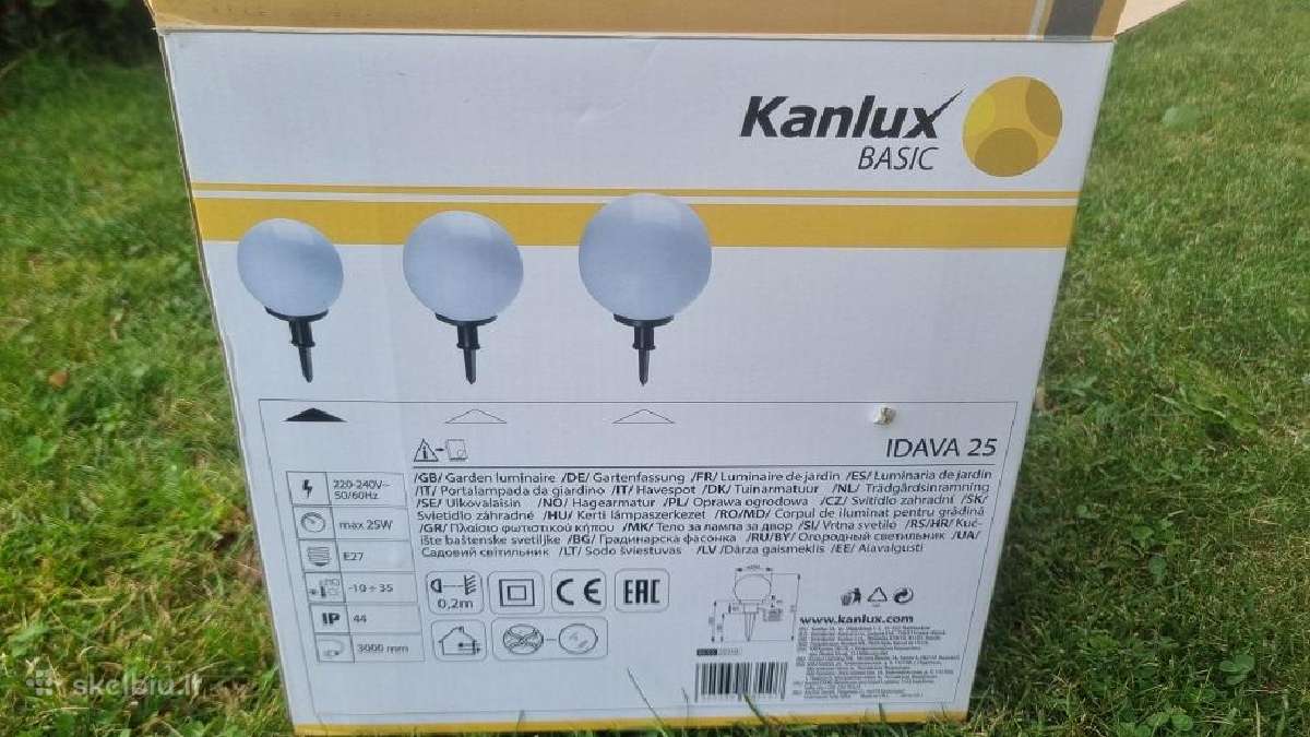 Du lauko šviestuvai - balti burbulai. Kanlux Idava - nuotraukos Nr. 14