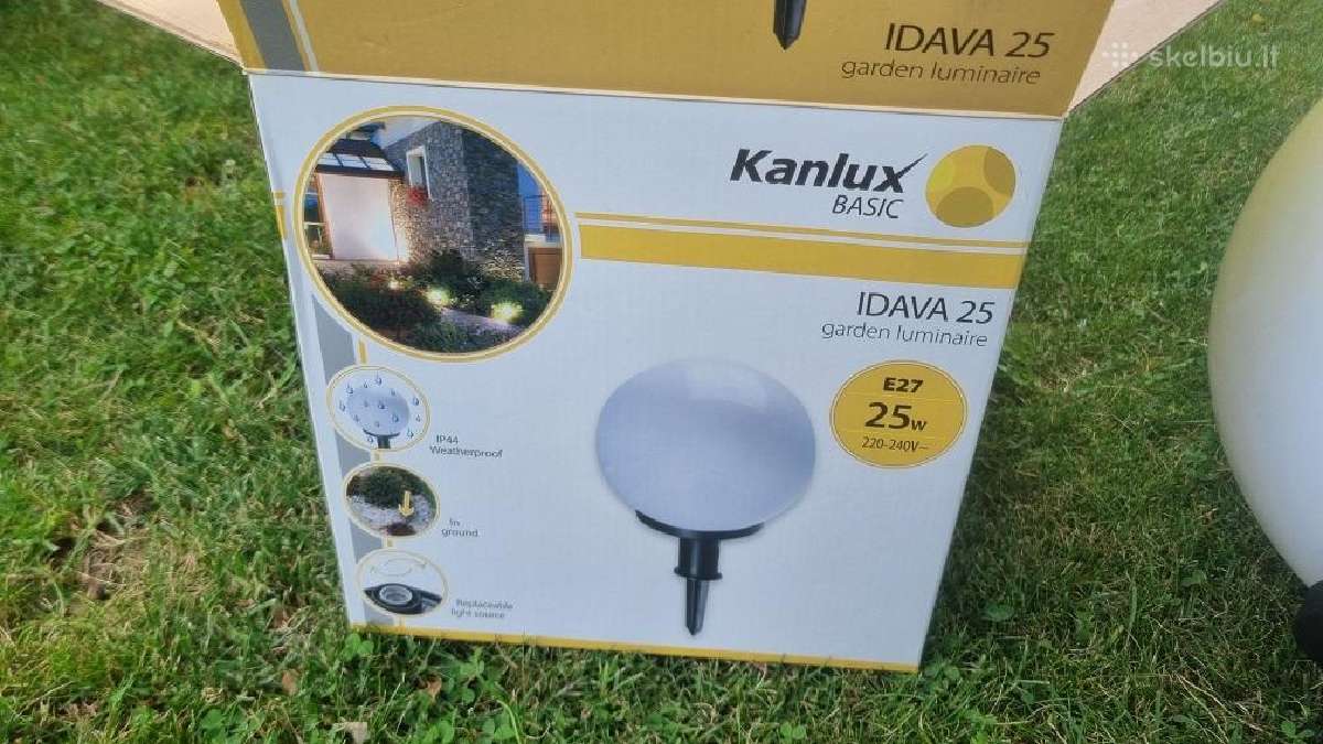 Du lauko šviestuvai - balti burbulai. Kanlux Idava - nuotraukos Nr. 16