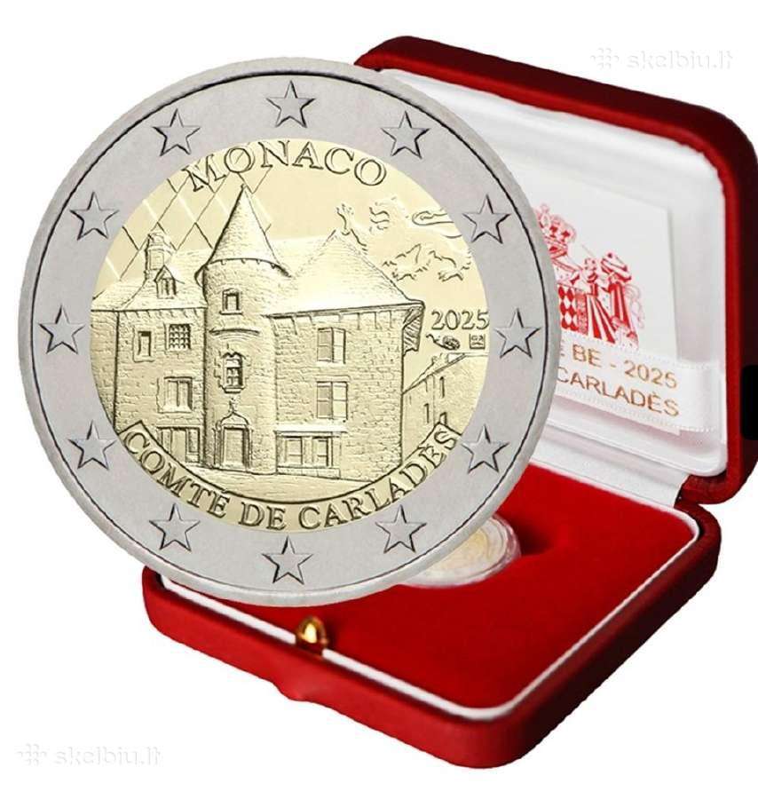 Monako 2 Eurų proginės Proof monetos Monakas