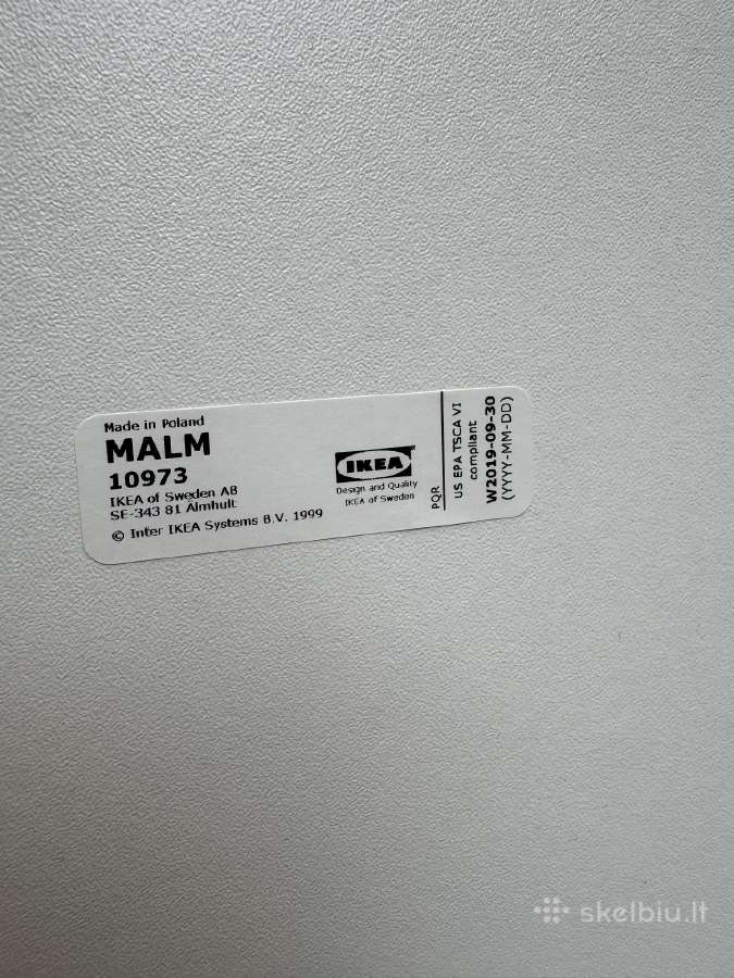 Ikea Malm lovos stalčiai su ratukais 2 vnt. - nuotraukos Nr. 3